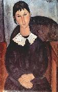 Amedeo Modigliani Elvira mit weissem Kragen